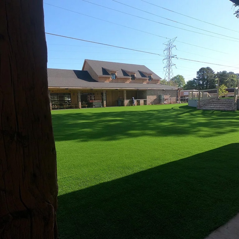 A big ground made of artificial turf