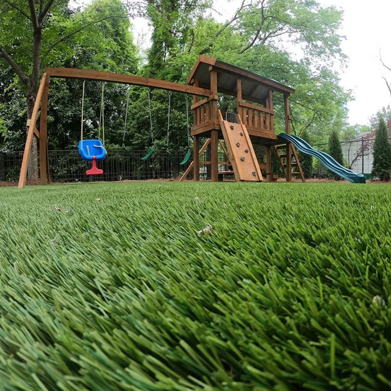 Play area made of fake grass