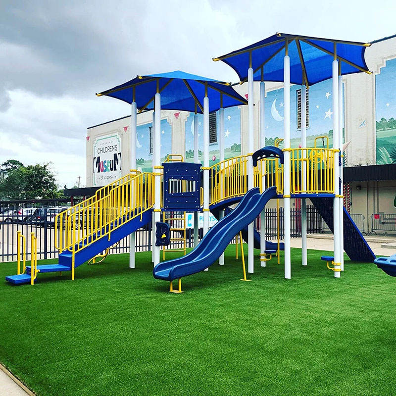 Children's Museum of Acadiana outdoor space with artificial turf