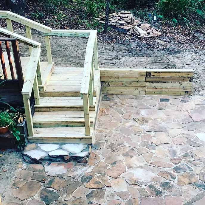 Retaining Walls, Above Ground Planters & Stairs
